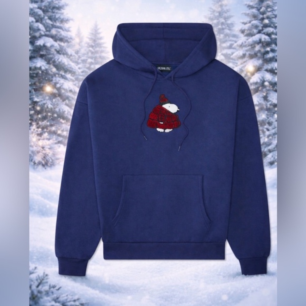 Snoopy Puffer Jacket Graphic Pullover  Hoodie Sweatshirt